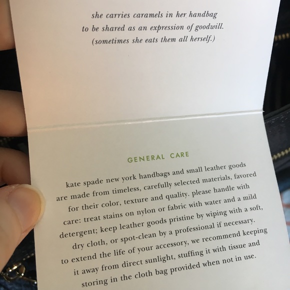 Kate Spade classic black leather tote with tassel - Picture 6 of 7